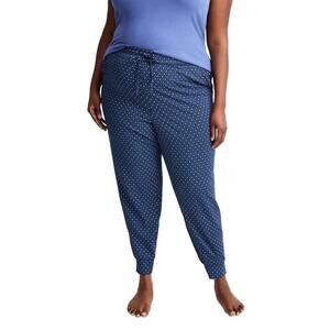 State Of Day Womens Jogger Pajama Pants 100180166MS Diamond Geo Blue Large